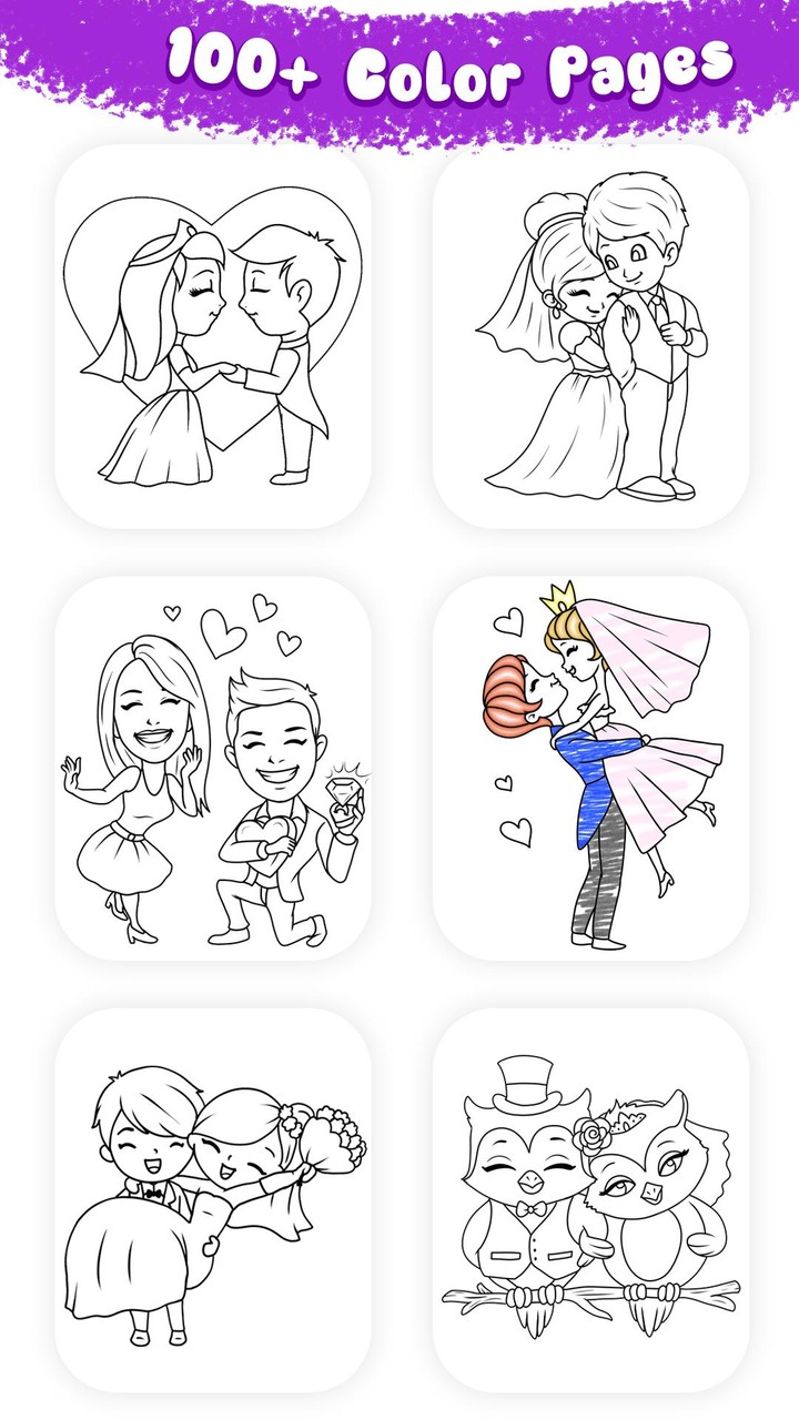 Bride And Groom Coloring Book screenshot image 5_Popularmodapk.com