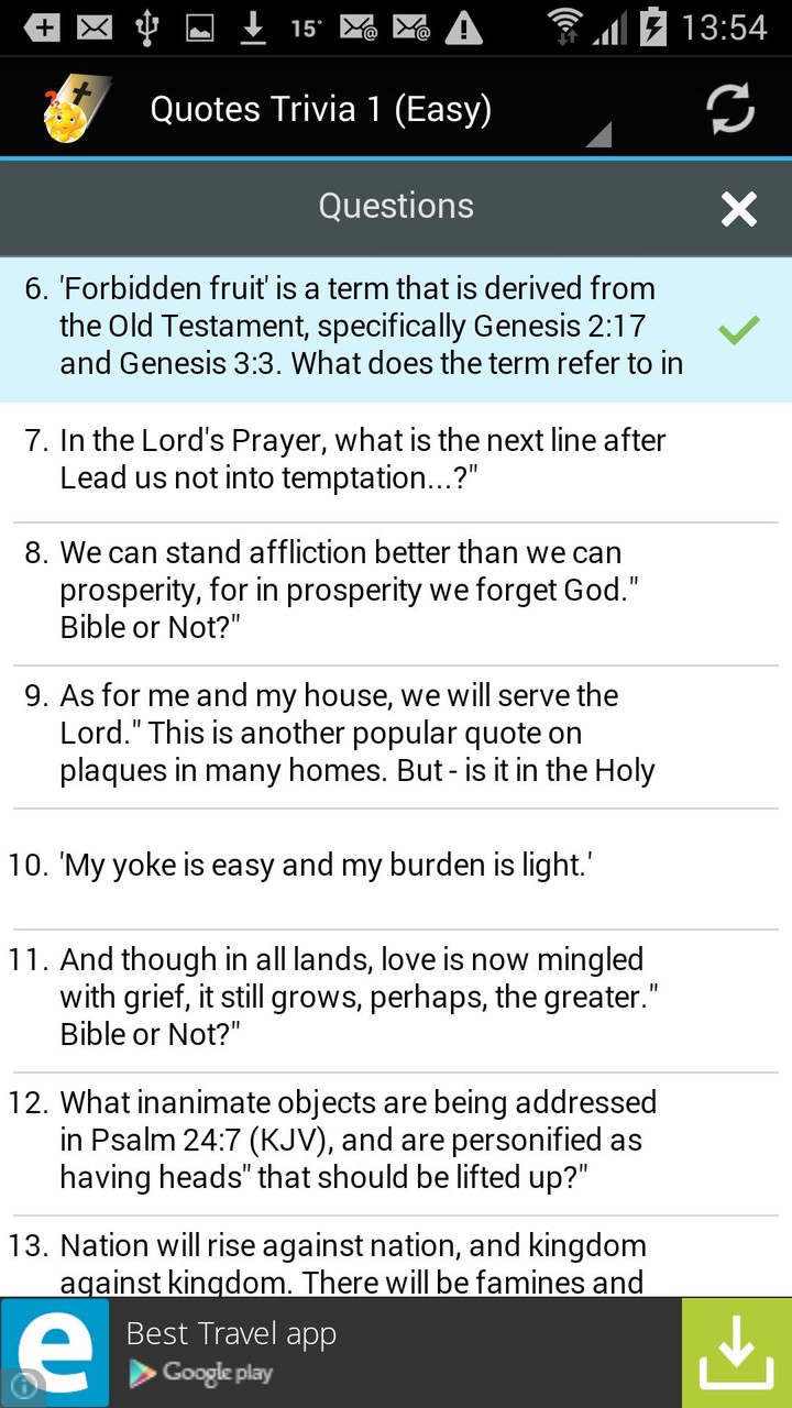 Bible Quotes Trivia screenshot image 5_Popularmodapk.com