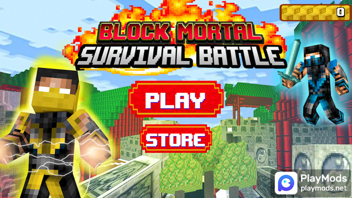 Block Mortal Survival Battle<span>(Mod menu)</span> screenshot image 1_Popularmodapk.com