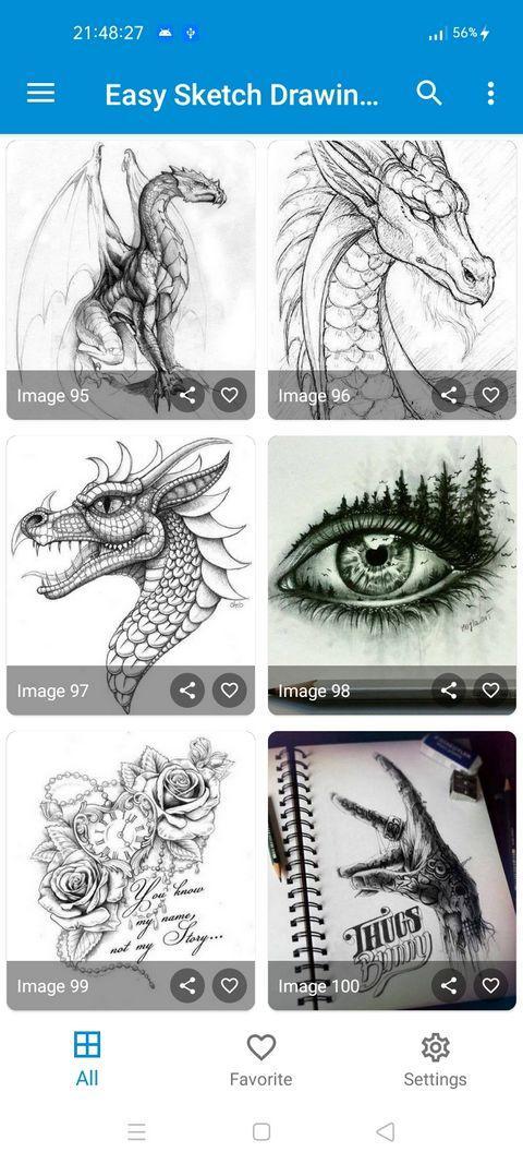 400 Easy Sketch Drawing Ideas screenshot image 3_Popularmodapk.com