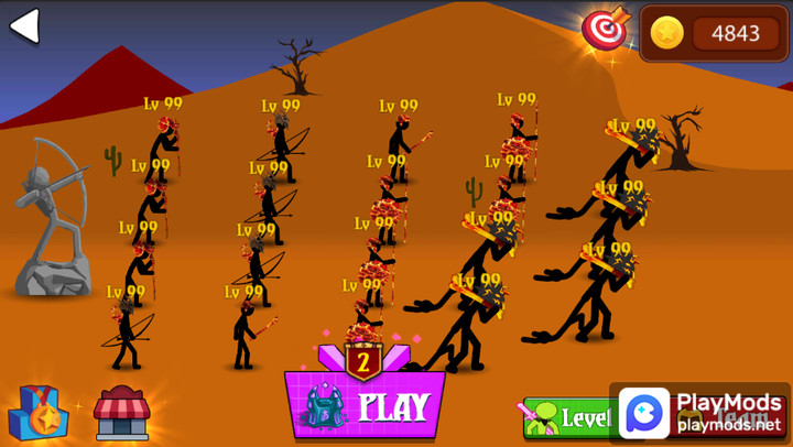 Stickman War : Defense Battle<span>(No Ads)</span> screenshot image 2_Popularmodapk.com
