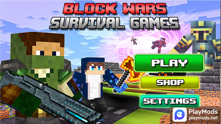 Block Wars Survival Games<span>(Remove ads)</span> screenshot image 1_Popularmodapk.com