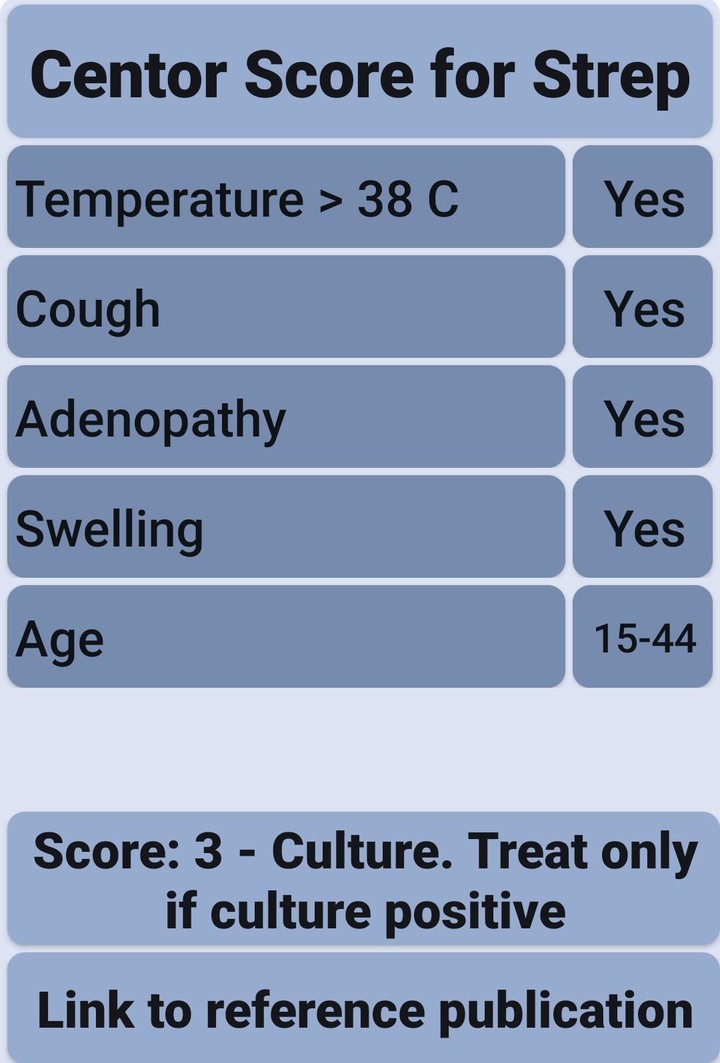 Centor score for strep screenshot image 8_Popularmodapk.com