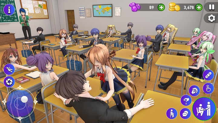 High School Love Sim Life Game screenshot image 1_Popularmodapk.com