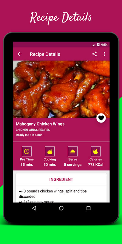 Chicken Wings Cooking Recipes screenshot image 25_Popularmodapk.com