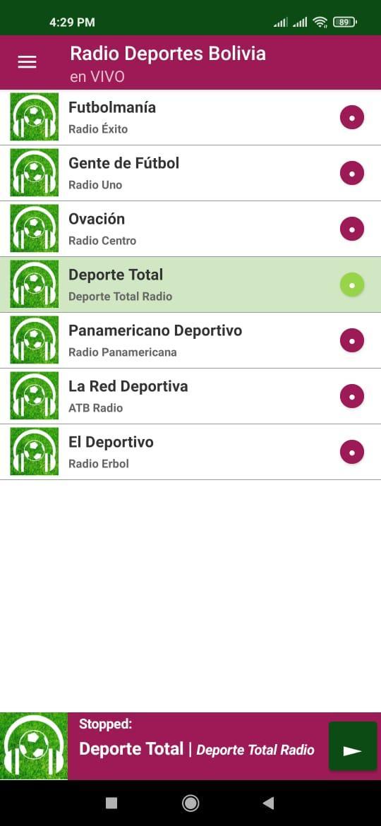 Radio Deportes Bolivia en VIVO screenshot image 1_Popularmodapk.com