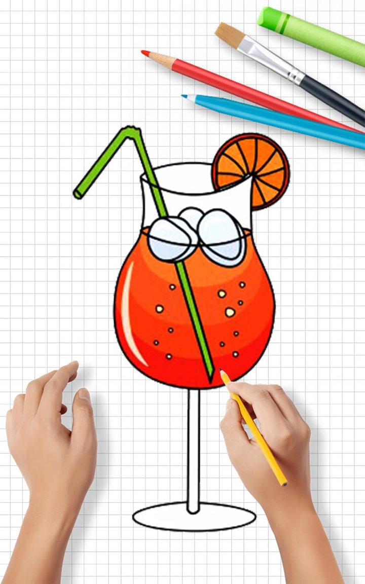 Draw Cute Drinks & Juices Step by step screenshot image 4_Popularmodapk.com