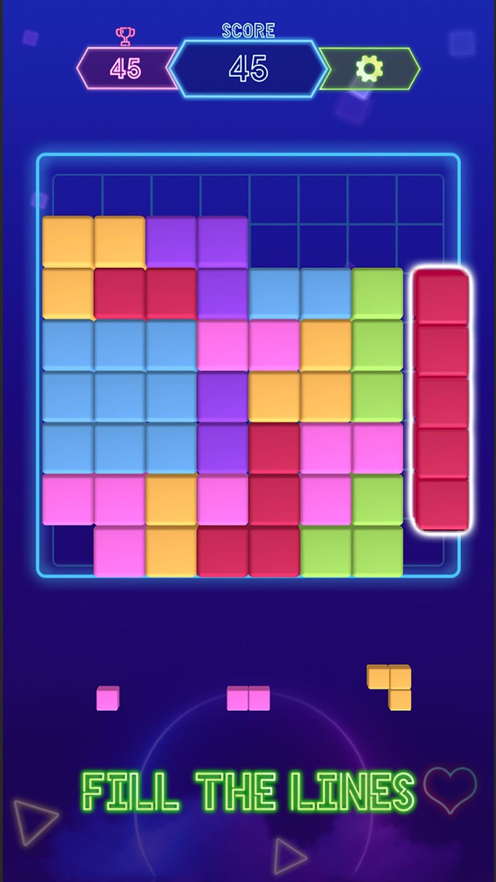 Block Neon 3D : Disco Puzzle screenshot image 5_Popularmodapk.com