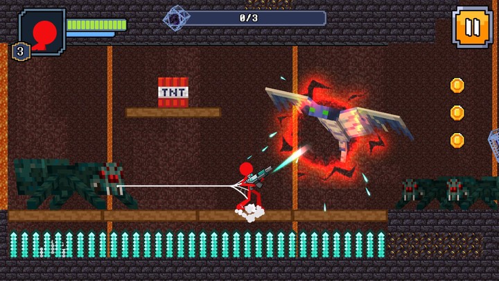 Red Stickman in Craft World screenshot image 4_Popularmodapk.com