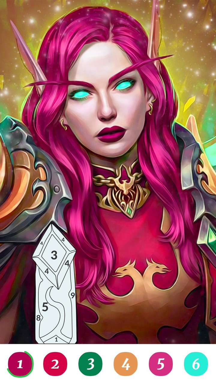 Elf Color by Number Paint Game screenshot image 1_Popularmodapk.com