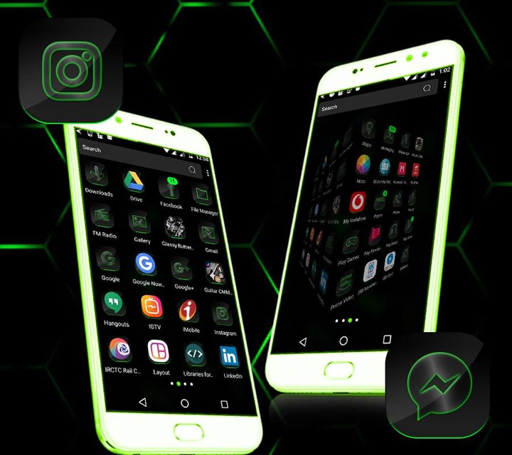 Cool Neon Green Launcher Theme screenshot image 17_Popularmodapk.com
