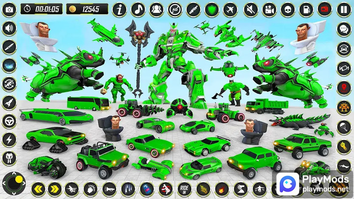Rhino Robot - Robot Car Games<span>(God mode)</span> screenshot image 1_Popularmodapk.com