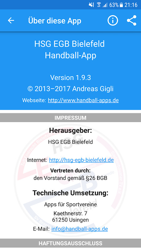 HSG EGB Bielefeld screenshot image 3_Popularmodapk.com