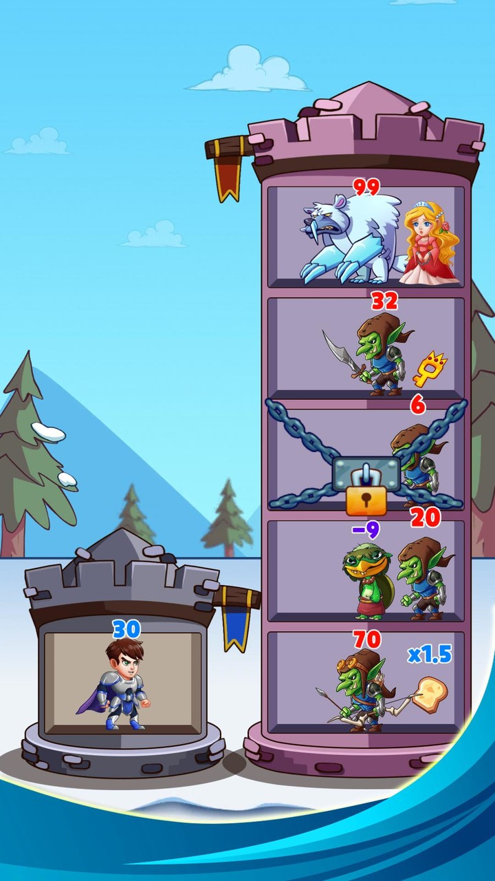 Hero Tower Wars Puzzle screenshot image 4_Popularmodapk.com