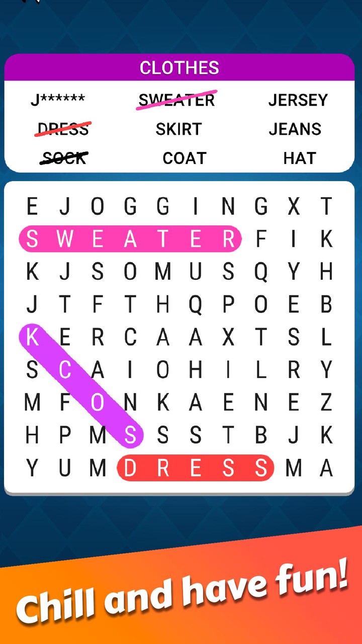 Word Search - Word puzzle game screenshot image 3_Popularmodapk.com