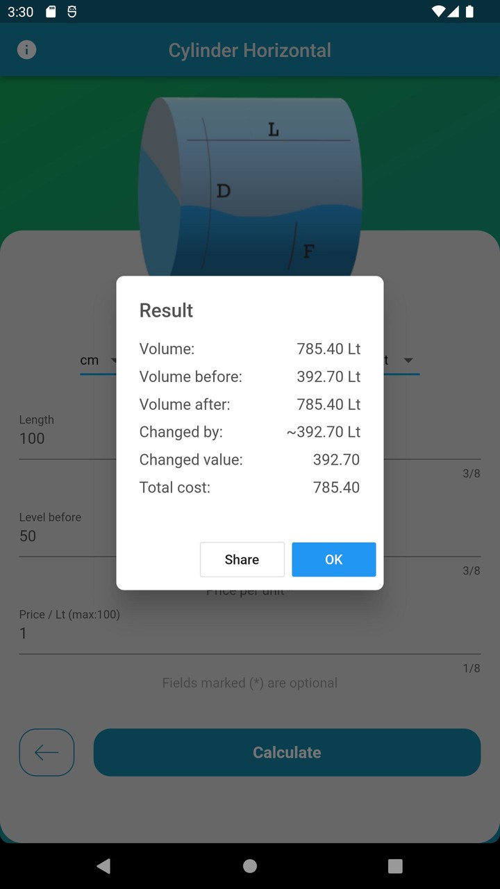 Tank Volume Calculator screenshot image 8_Popularmodapk.com