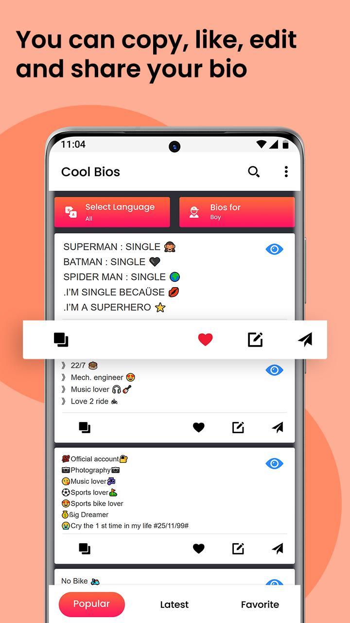 Stylish Bio Quotes with Emojis: Killer & Royal screenshot image 2_Popularmodapk.com