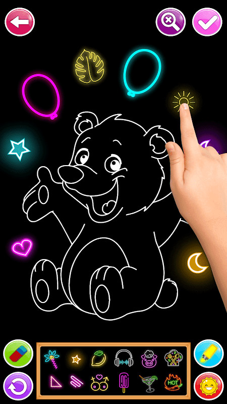 Draw Glow Number - Learn To draw glow Flowers screenshot image 12_Popularmodapk.com