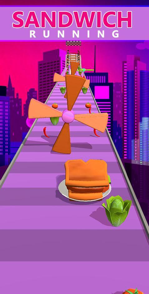 Sandwich Running 3D Burger screenshot image 1_Popularmodapk.com