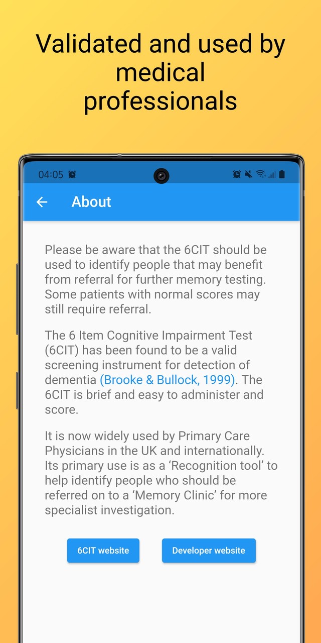 6CIT: Six Cognitive Item Test screenshot image 2_Popularmodapk.com