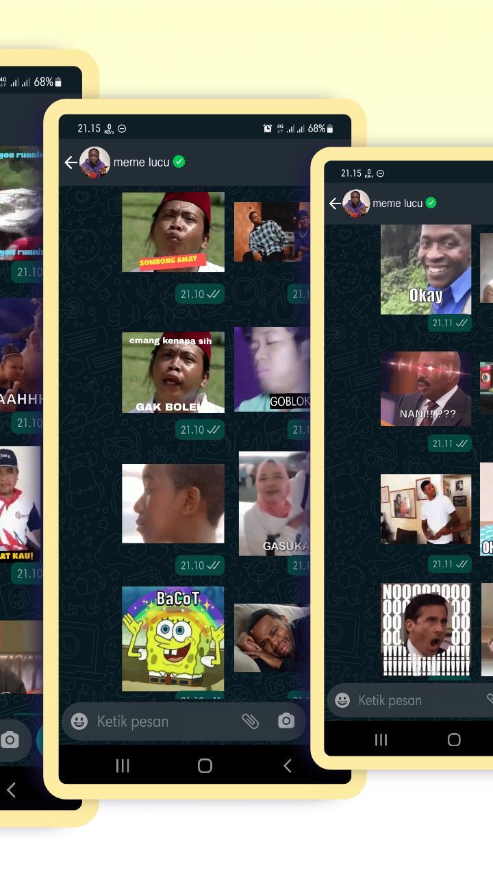 WAStickerApps Asupan Meme Lucu Animasi Sticker screenshot image 3_Popularmodapk.com