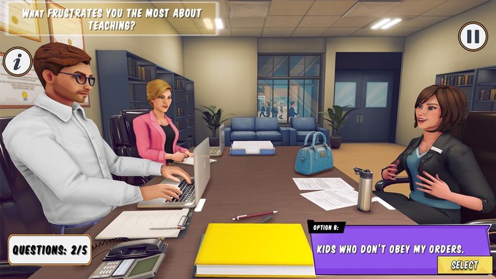 High School Teacher Simulator screenshot image 1_Popularmodapk.com