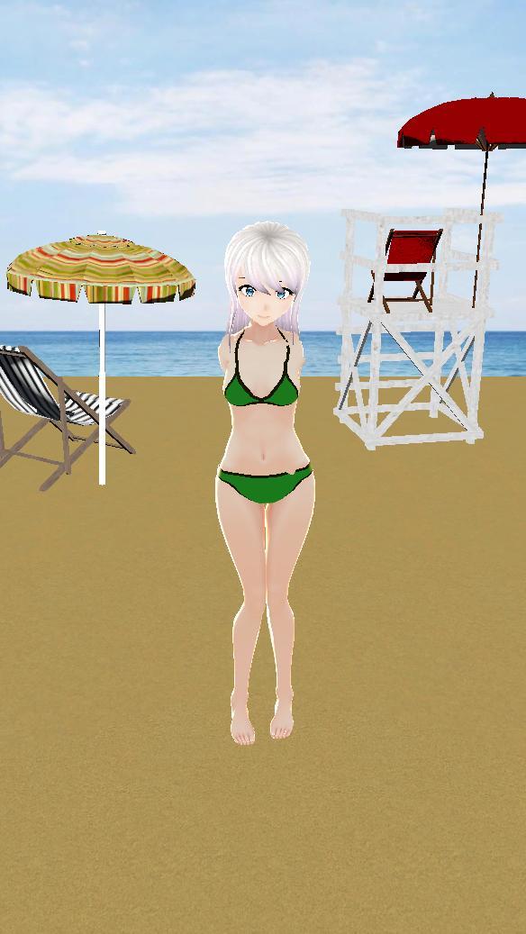 Beach Clicker: cute anime girl screenshot image 2_Popularmodapk.com