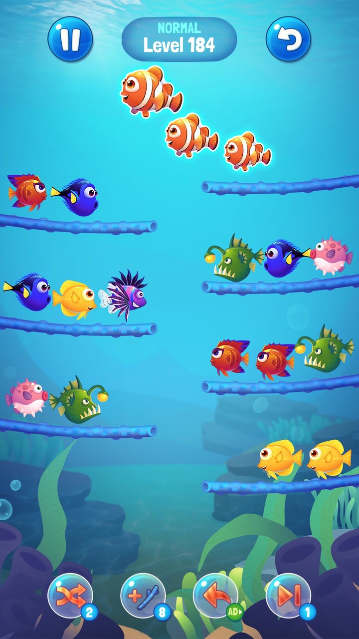 Fish Sort Puzzle - Color Fish screenshot image 4_Popularmodapk.com