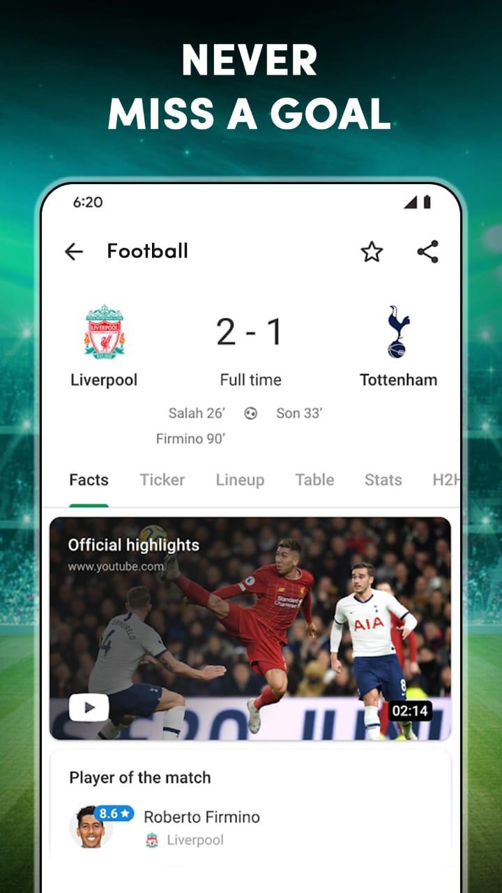 Football TV Live Score HD screenshot image 2_Popularmodapk.com