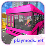 Pink Lady Snow Bus City Driver<span>(Unlimited money)</span>1.7_Popularmodapk.com