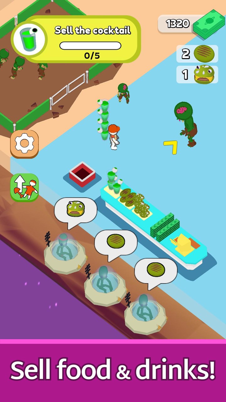Space Cafe: Zombie Farm Tycoon screenshot image 1_Popularmodapk.com