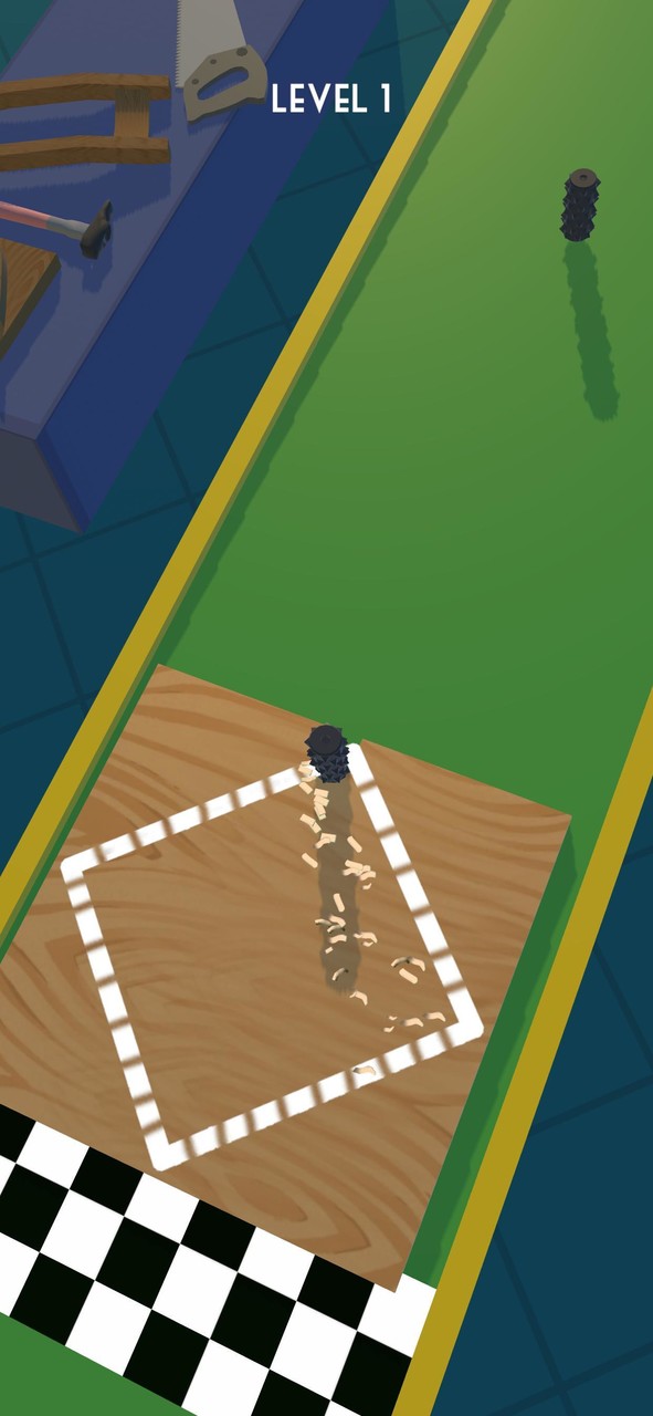 Wood cutting runner 3D screenshot image 3_Popularmodapk.com