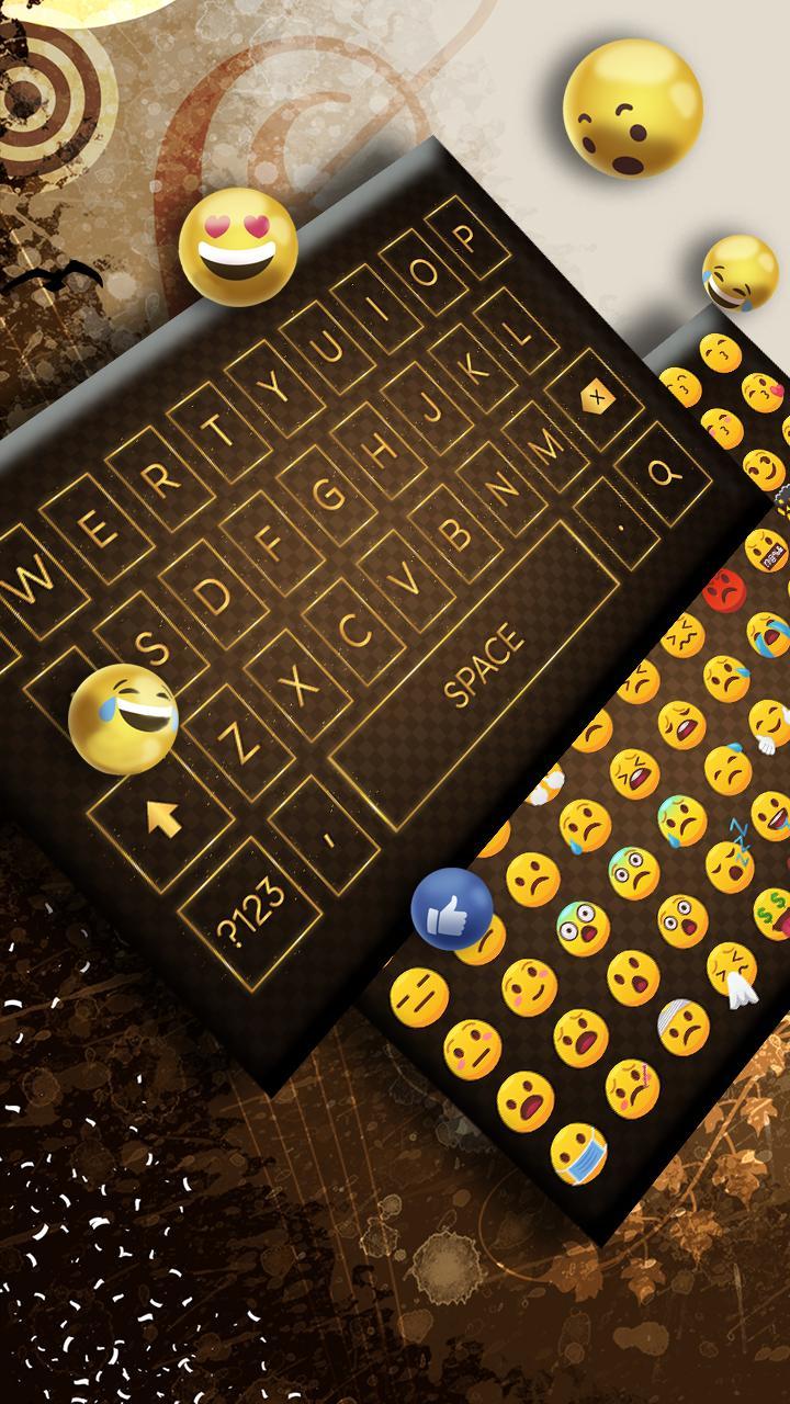 Transparent Golden Keyboard screenshot image 7_Popularmodapk.com