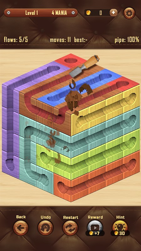 Connect the Dots - Wood Line screenshot image 2_Popularmodapk.com