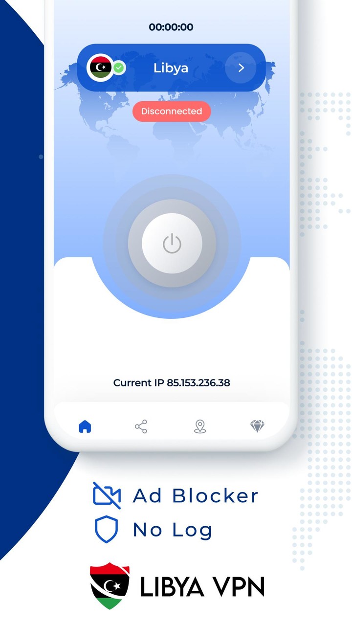 VPN Libya - Get Libya IP screenshot image 2_Popularmodapk.com