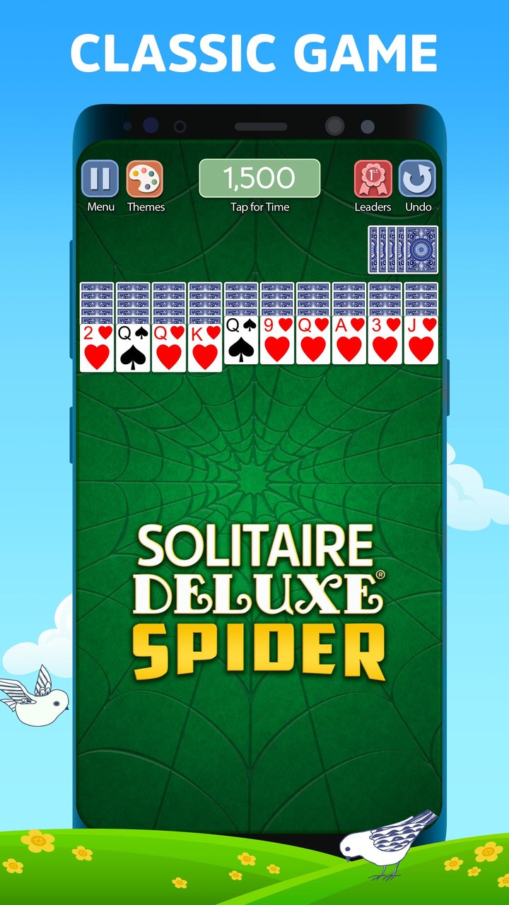 Spider Solitaire Deluxe® 2 screenshot image 1_Popularmodapk.com