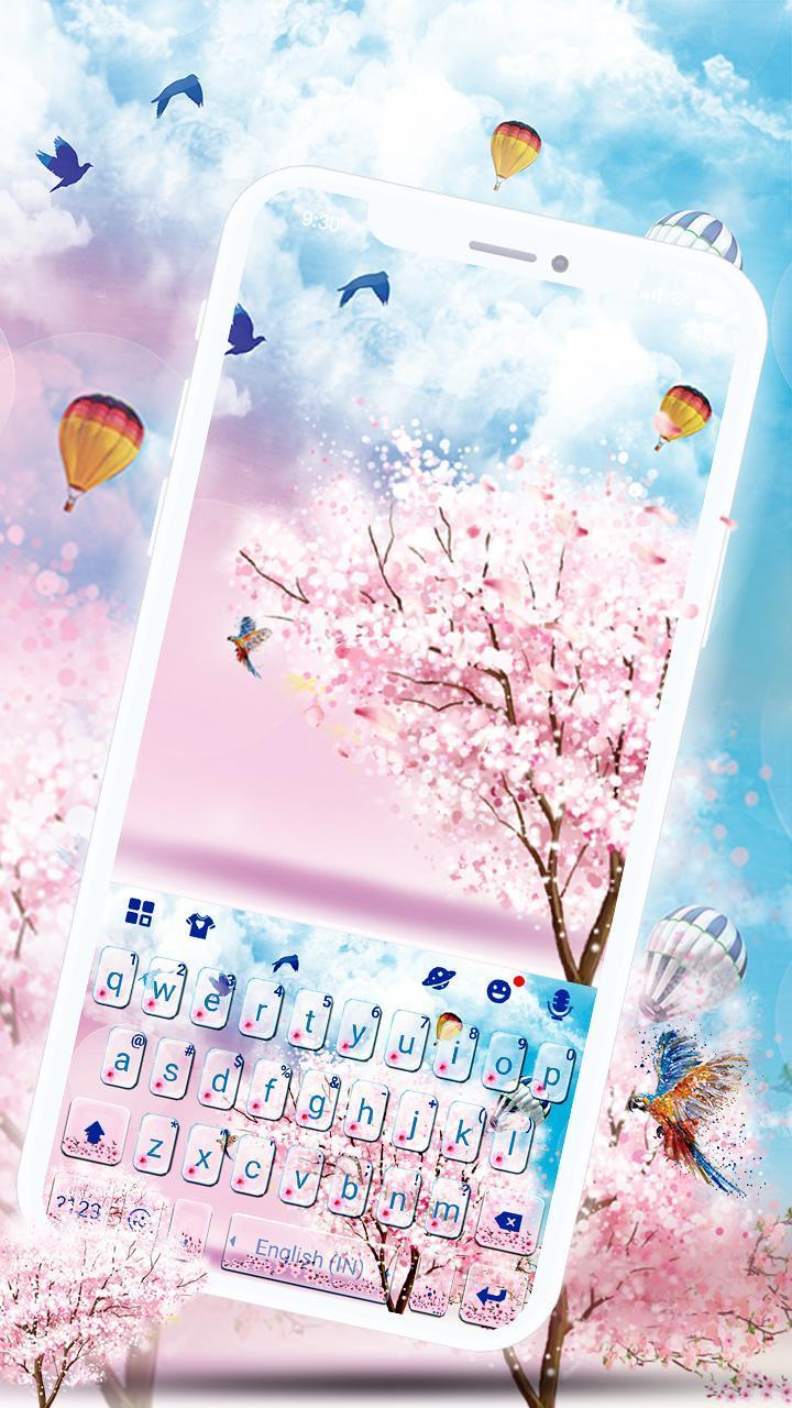 Pink Love Sakura Keyboard Theme screenshot image 1_Popularmodapk.com
