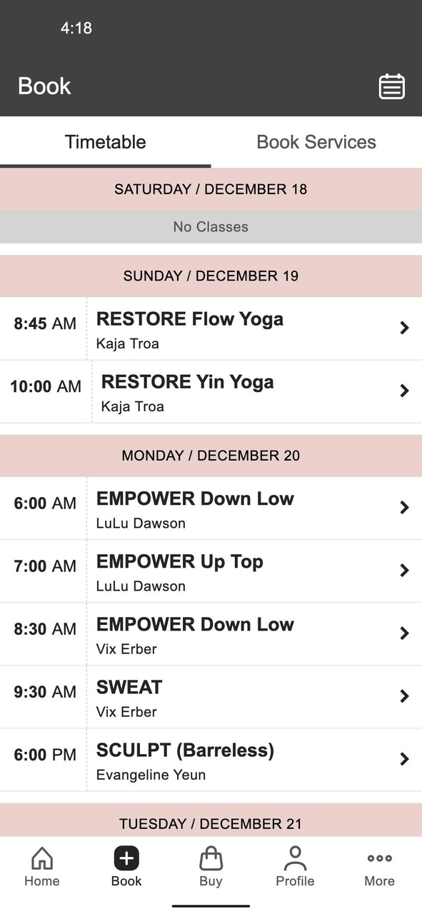 Bondi Vixen Booking App screenshot image 2_Popularmodapk.com