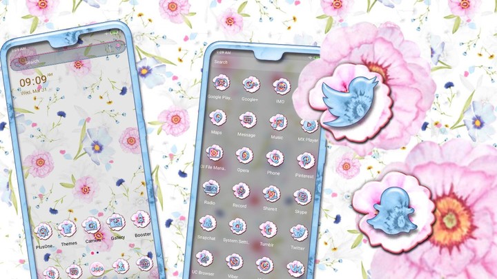 Floral Flowers Theme screenshot image 5_Popularmodapk.com