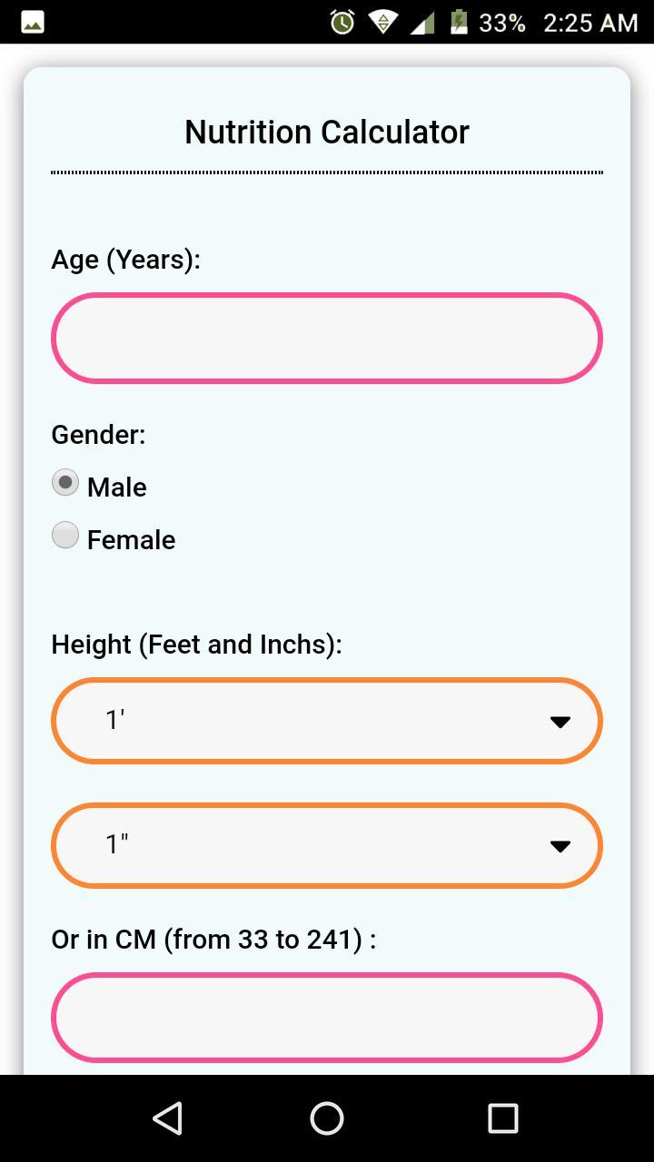 Nutrition Calculator screenshot image 4_Popularmodapk.com