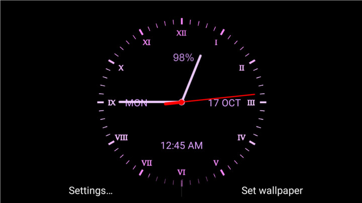Analog Clock Live Wallpaper screenshot image 1_Popularmodapk.com