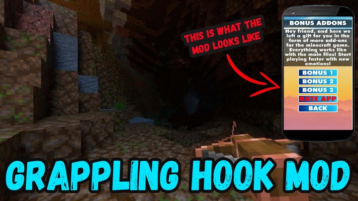 Grappling Hook Mod Minecraft screenshot image 10_Popularmodapk.com