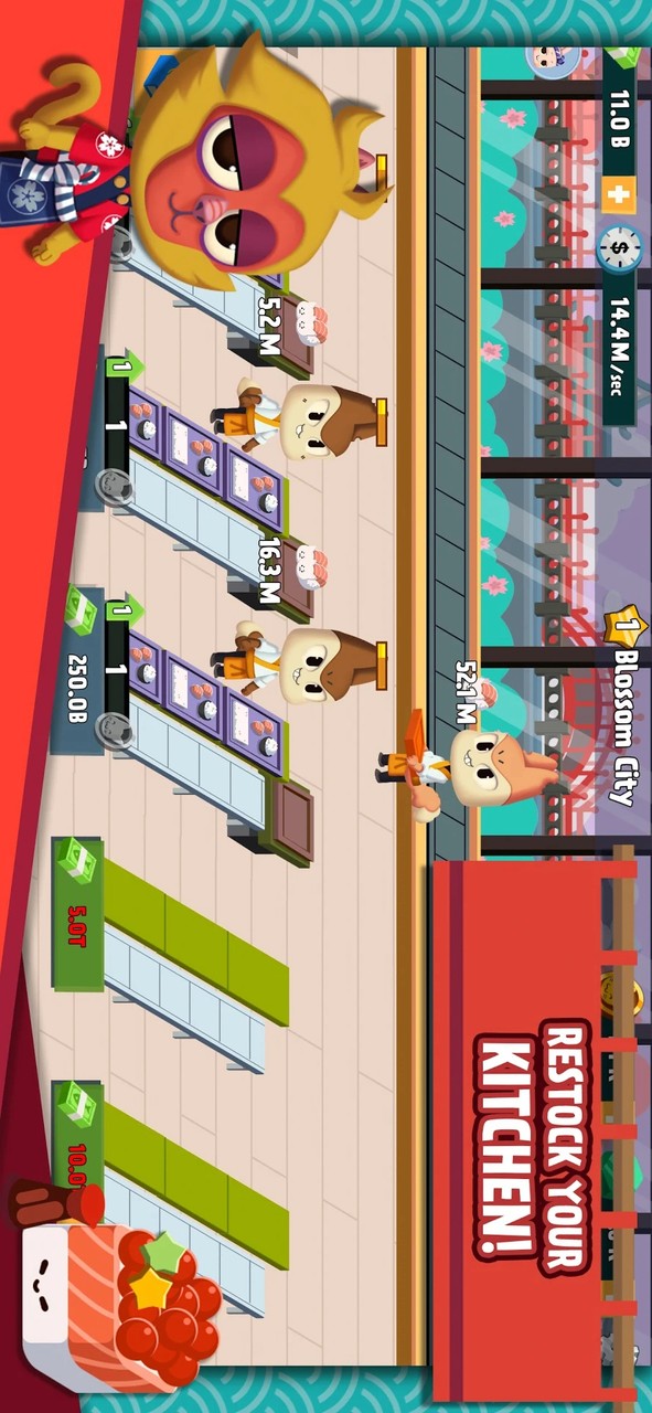 Sushi, Inc.(Money won't decrease, get rewards without watching ads) screenshot image 9_Popularmodapk.com
