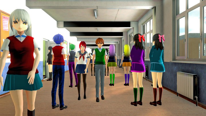 Anime High School: Girl Games screenshot image 2_Popularmodapk.com