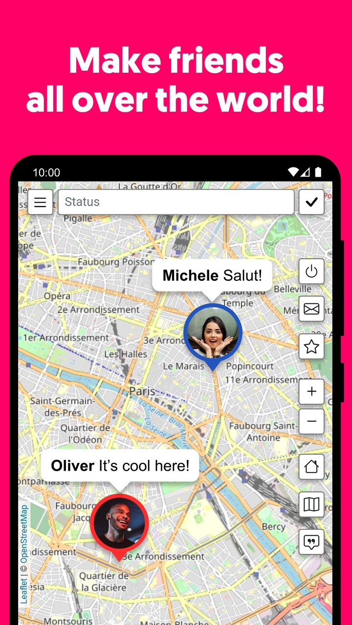 Umapio - Friends on the map screenshot image 1_Popularmodapk.com