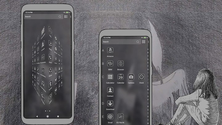 Candle Sketch Launcher Theme screenshot image 3_Popularmodapk.com