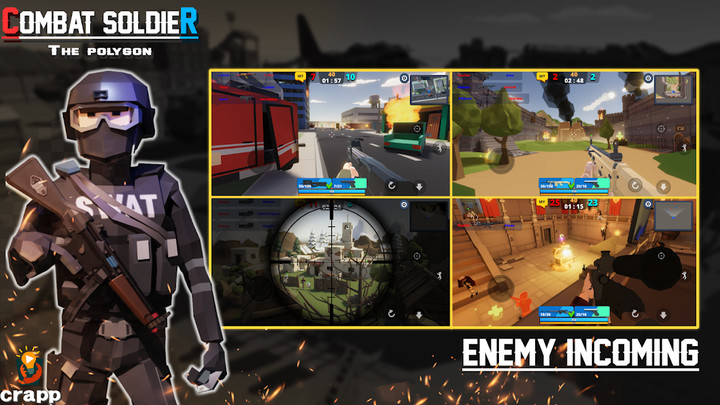 Combat Soldier - The Polygon screenshot image 4_Popularmodapk.com