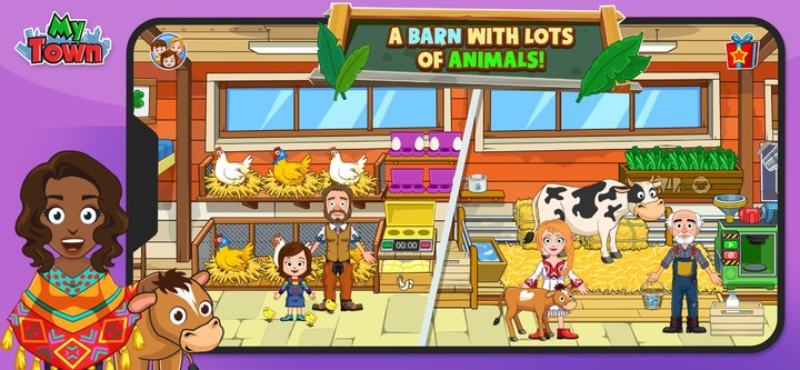 My Town Farm Animal game screenshot image 2_Popularmodapk.com