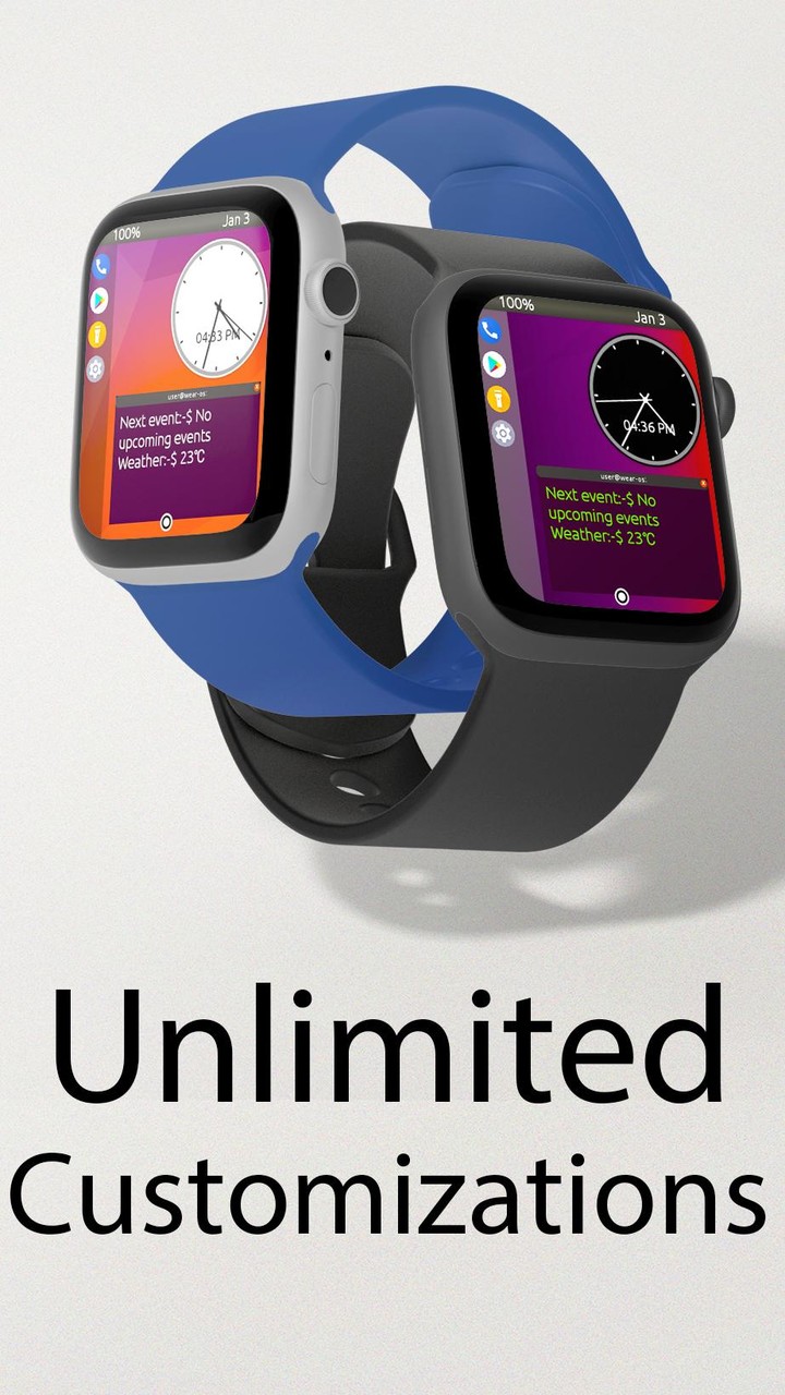 Ubuntu Theme WearOS Watch Face screenshot image 5_Popularmodapk.com