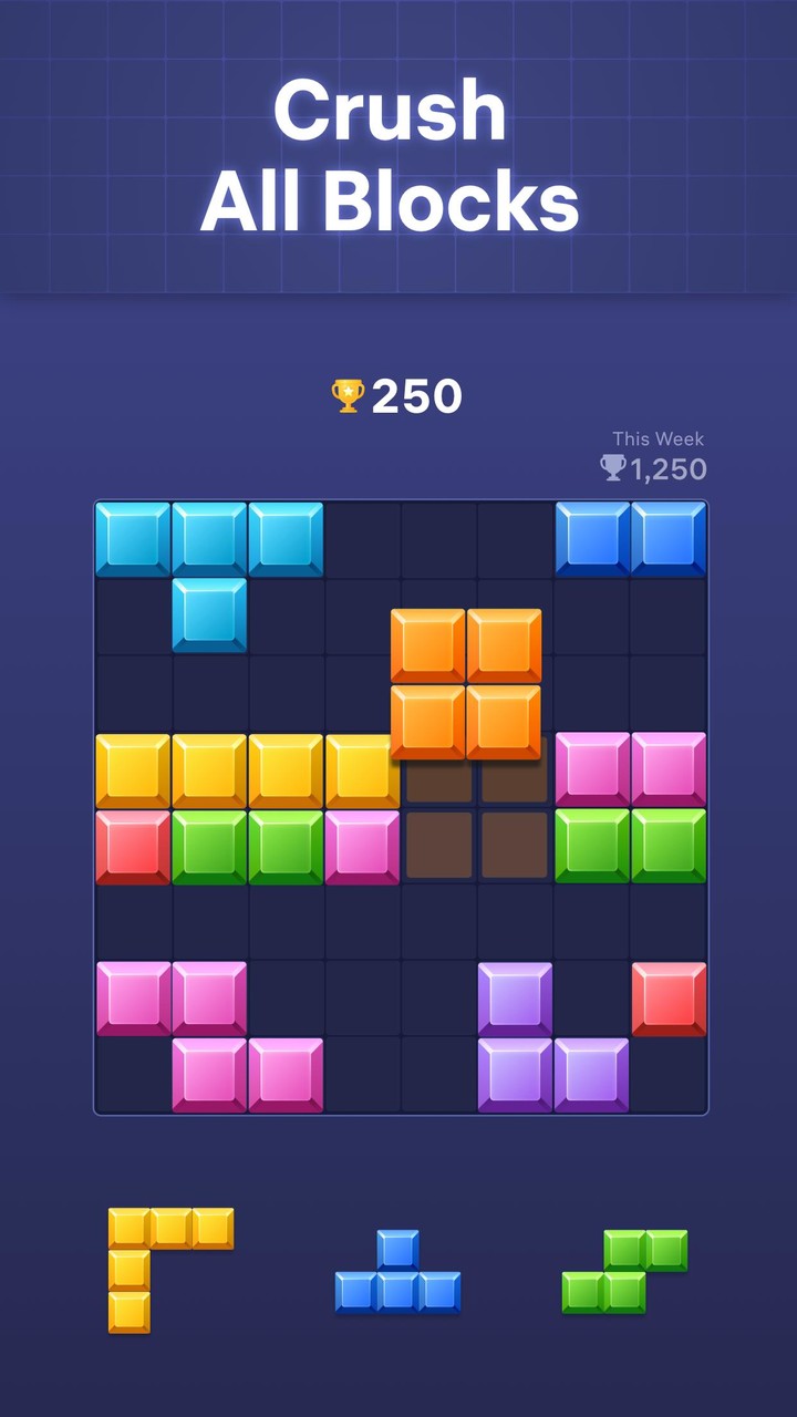 Block Crush - puzzle game screenshot image 4_Popularmodapk.com